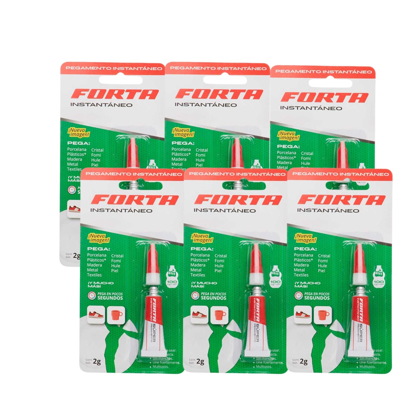 ADHESIVO 2 GR, 6 piezas
